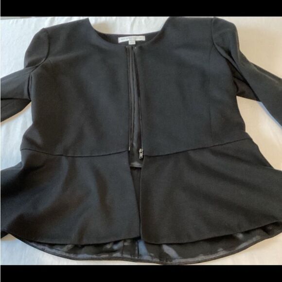 New York and Co Blazer Jacket Women’s Size XL Stretch 3/4 Zipper Front - Picture 7 of 9